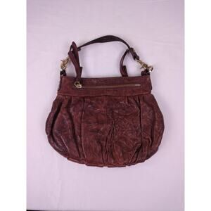 Junior Drake Brown Leather Hobo Handbag Purse Bag Read